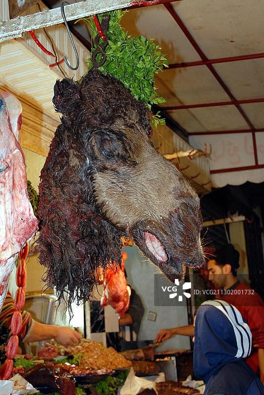 肉铺，摩洛哥非斯旧城图片素材