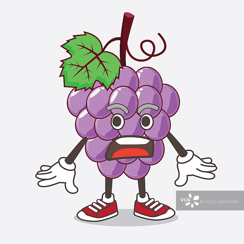 卡通葡萄吉祥物图片素材