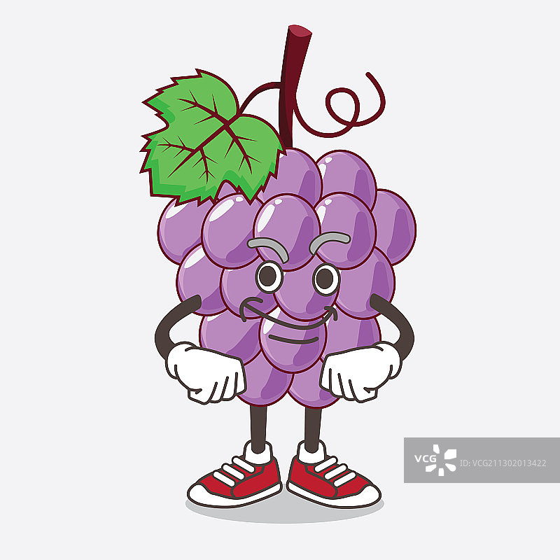 葡萄卡通吉祥物角色图片素材
