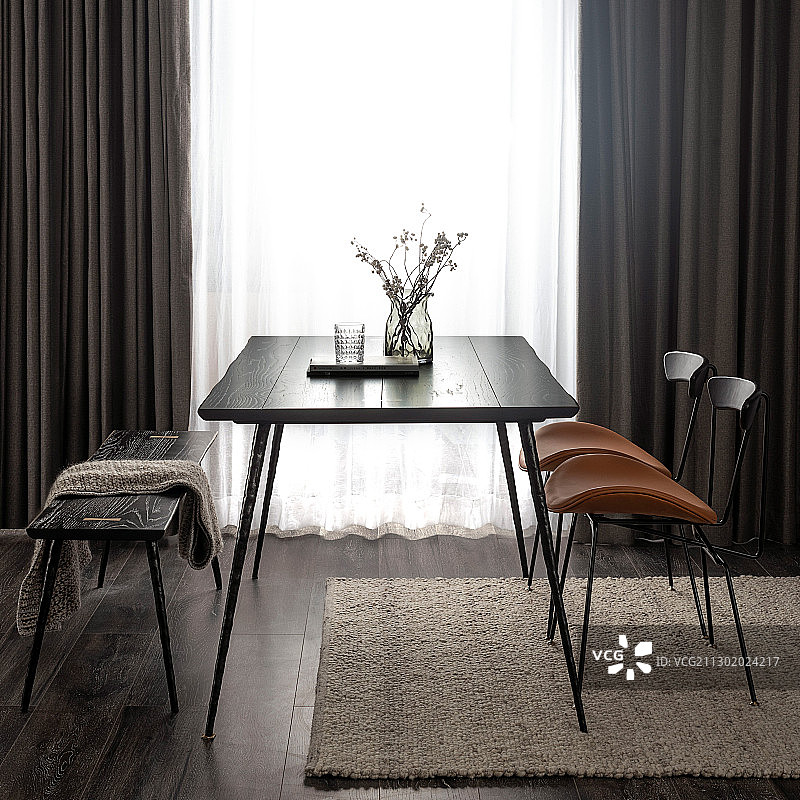 北欧风格餐桌图片素材