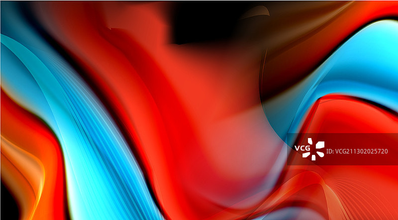 液体颜色在黑色背景上的液体梯度图片素材