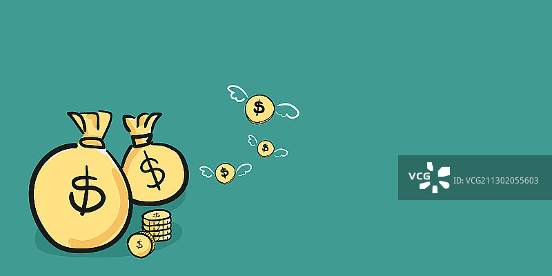 钱袋和硬币图片素材