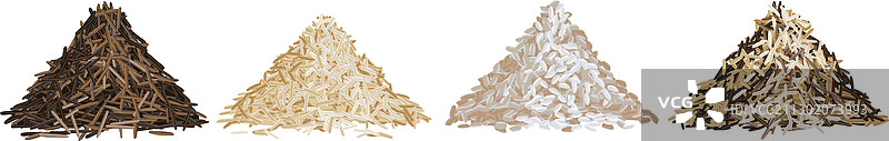 稻米品种堆叠全景图片素材