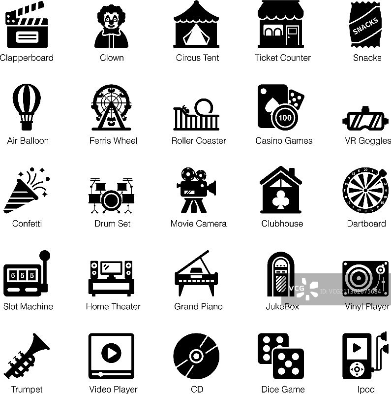 娱乐图标包图片素材