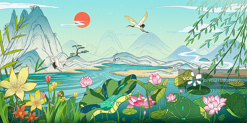 仙鹤之美图片素材