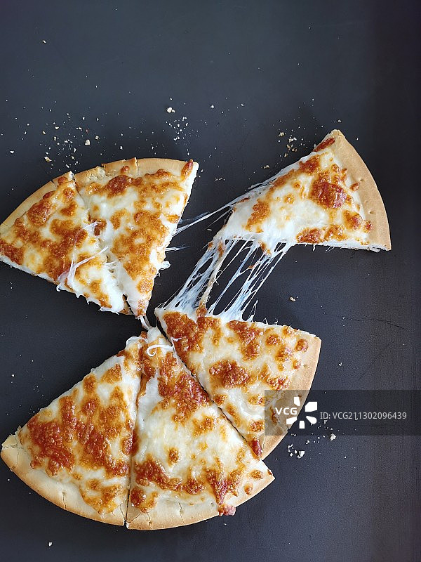 马苏里拉披萨 拉丝图片素材