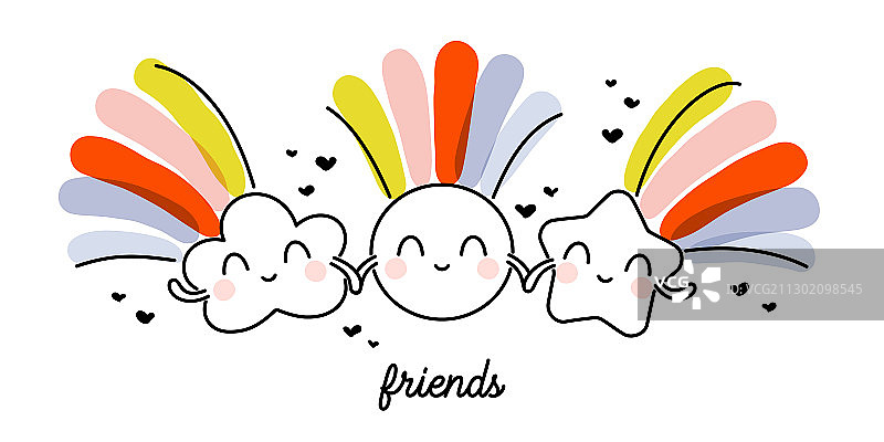 太阳流星和彩虹雨云图片素材