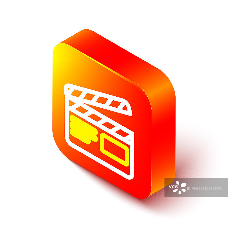 2.5D线条电影场记板图标图片素材