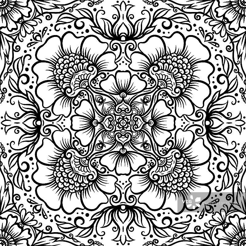 传统印度海娜装饰图片素材