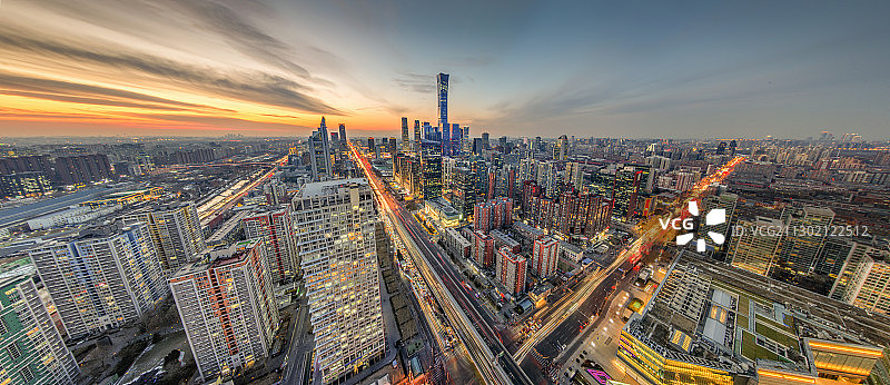 全景城市夜景图片素材