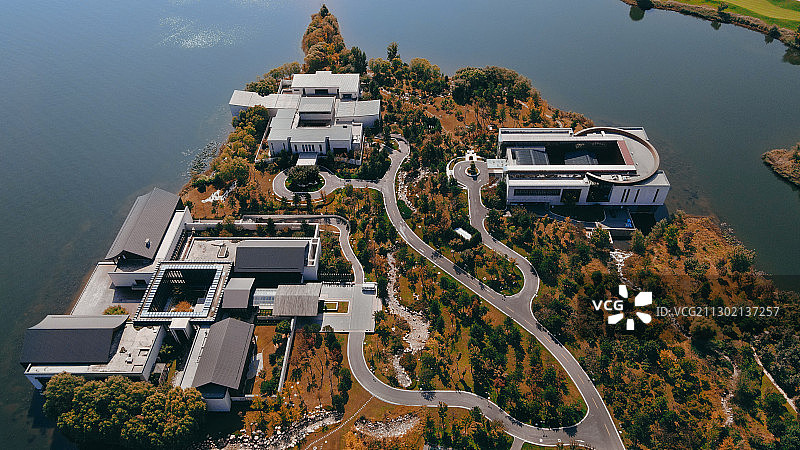 湖景住宅图片素材