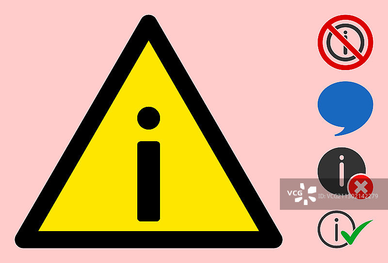 信息警示三角形标志图标图片素材