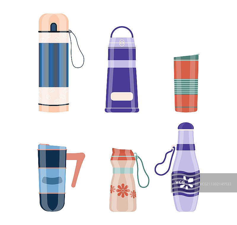 逼真保温瓶饮品图片素材