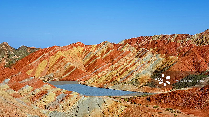 张掖七彩丹霞图片素材