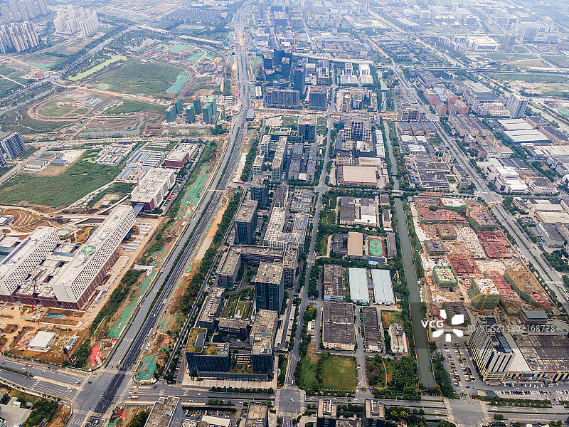 航拍杭州未来科技城梦想小镇图片素材