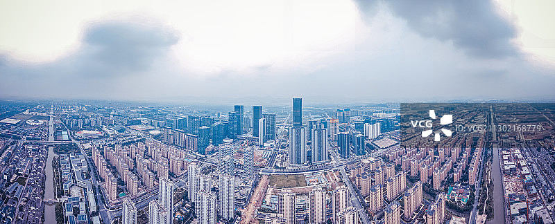 航拍杭州未来科技城梦想小镇图片素材
