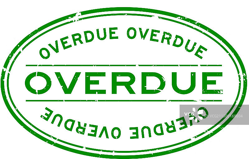 绿色复古过期字样椭圆形橡胶印章图片素材