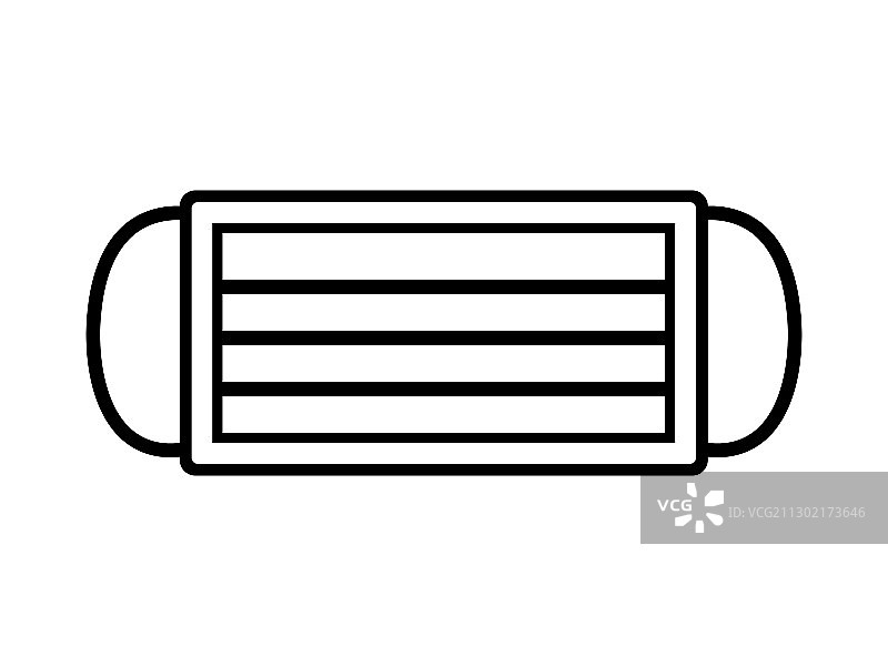 医用外科口罩平铺图片素材