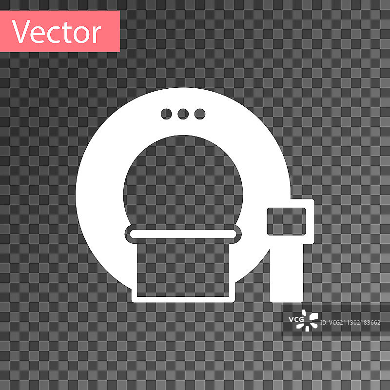 透明背景上的白色断层扫描图标图片素材