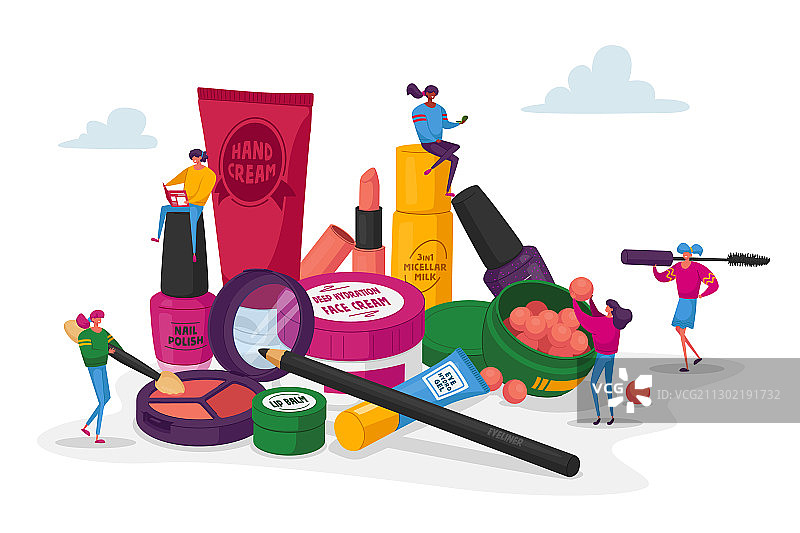 化妆品大师班：面部护理与美妆女性图片素材