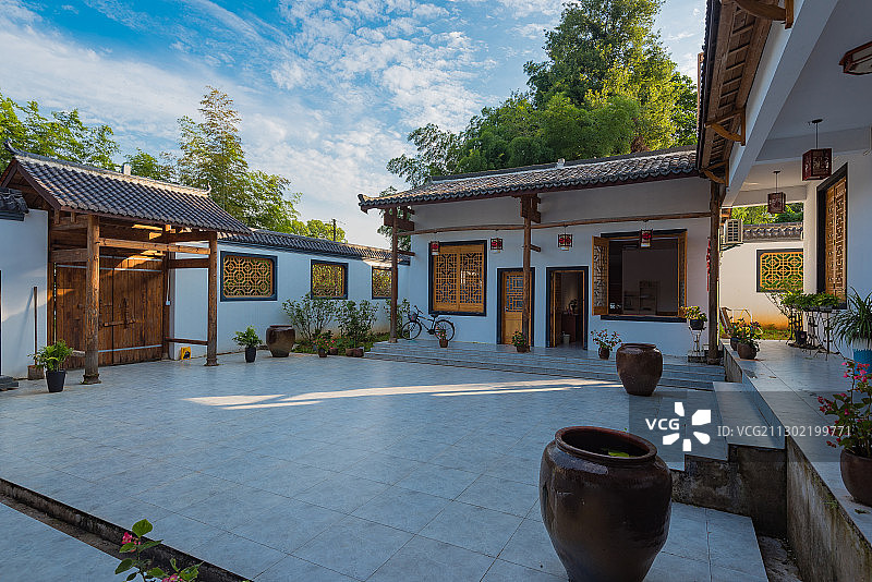 美丽乡村，四合院落图片素材