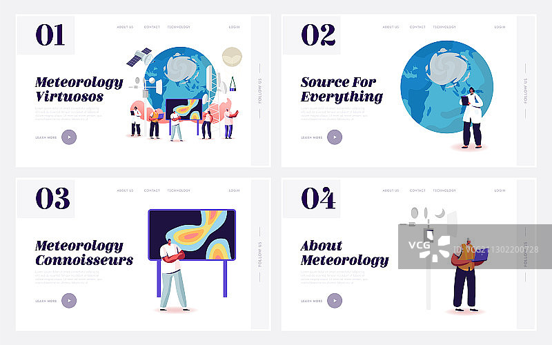 迷你气象登录页模板图片素材