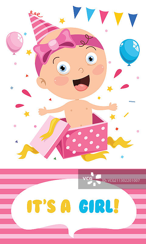 迎婴派对贺卡图片素材