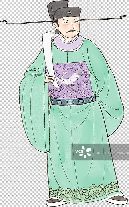 宋朝官员服饰元素图片素材