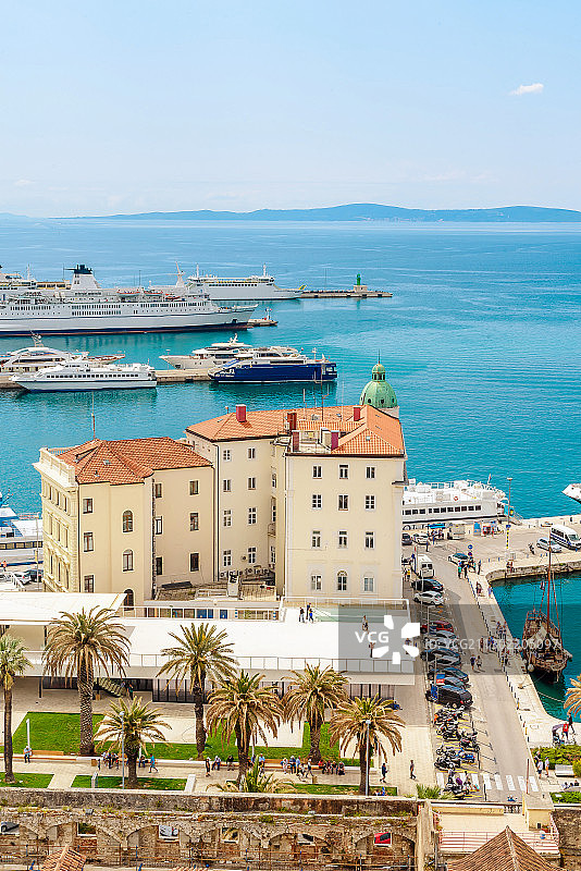 克罗地亚斯普利特城市港口风光图片素材
