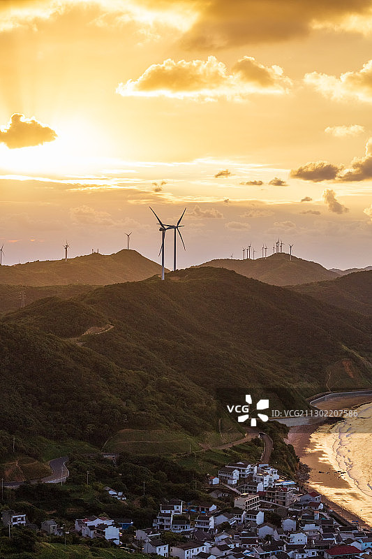 舟山衢山岛日落图片素材