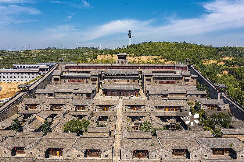 航拍晋中王家大院图片素材