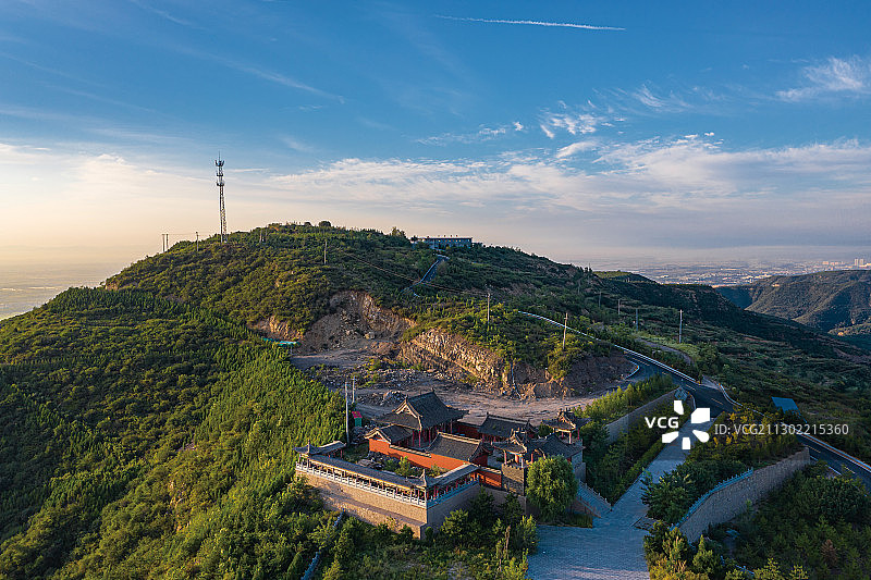 航拍太原三泉寺图片素材