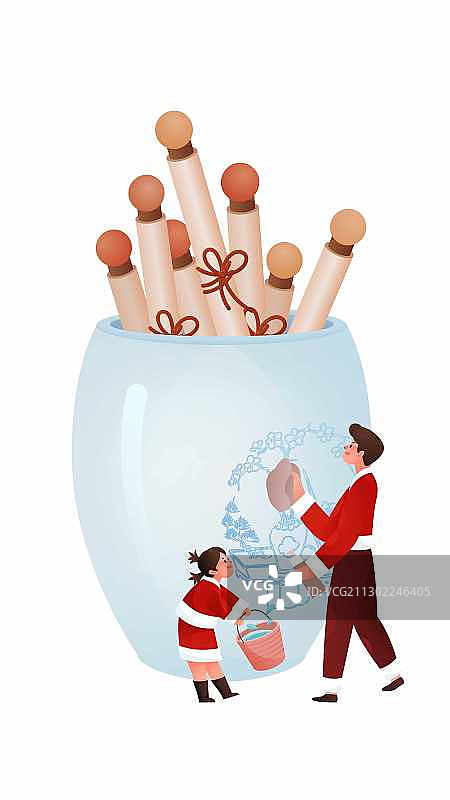 年俗-二十四-扫房子图片素材