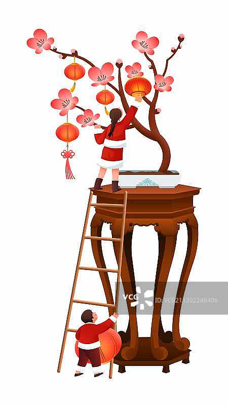 年俗-二十四-扫房子图片素材