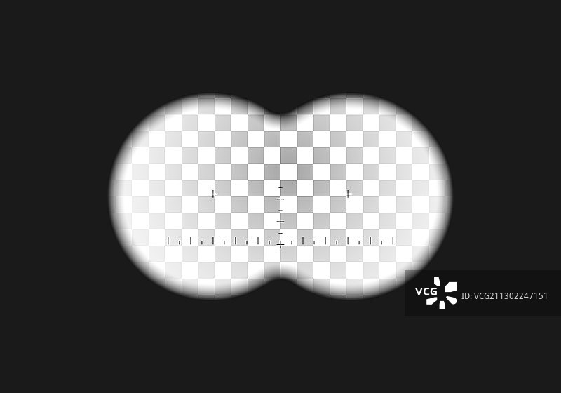 双筒望远镜视野中心测量标尺图片素材