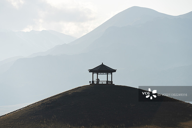 中国新疆博乐市赛里木湖旅游风景区点将台图片素材