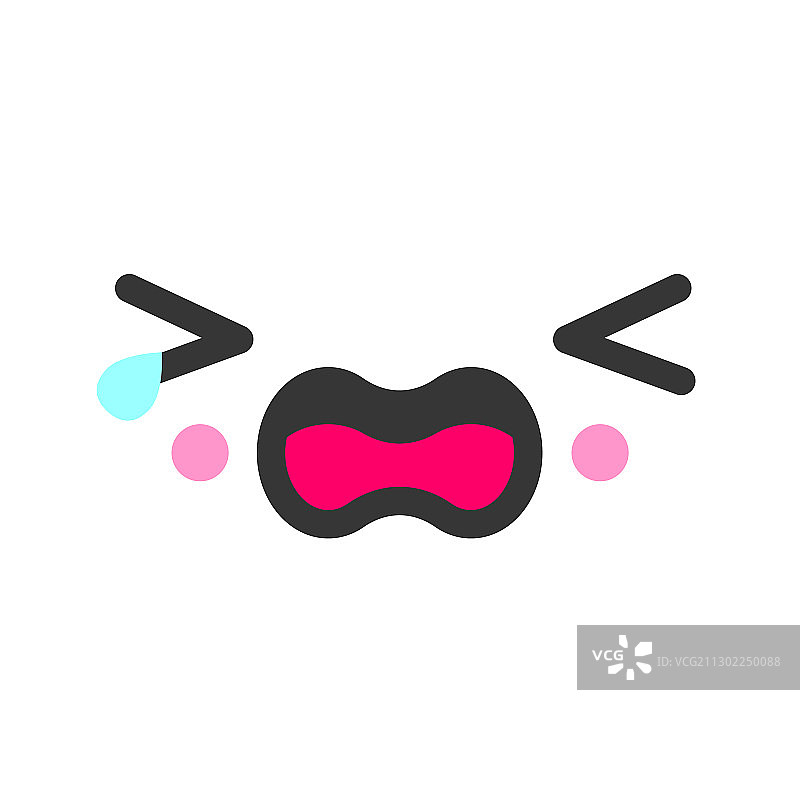 哭泣的可爱表情符号图片素材