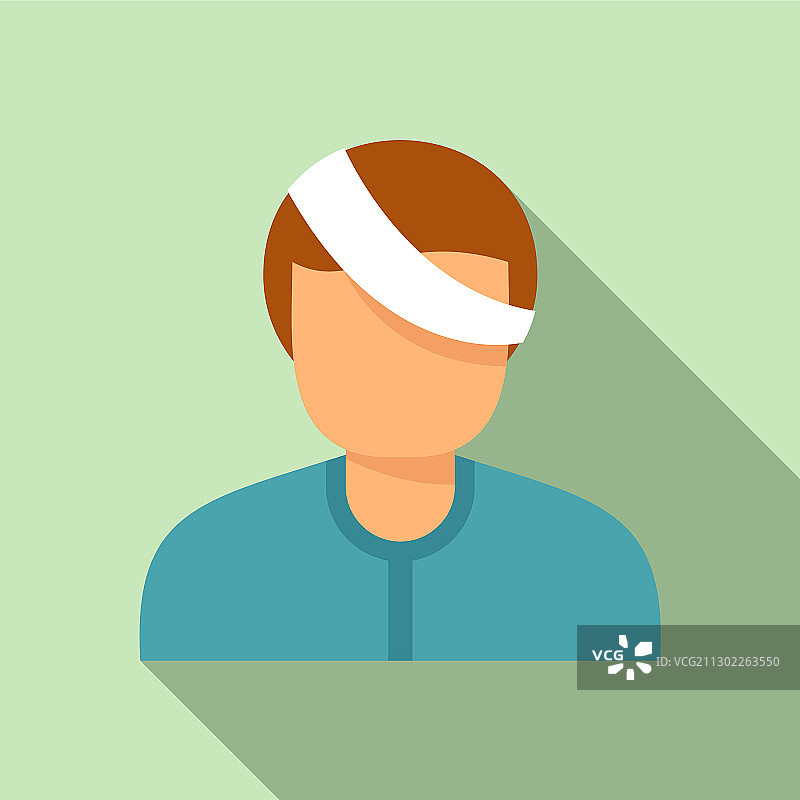 儿童眼部受伤图标扁平风格图片素材