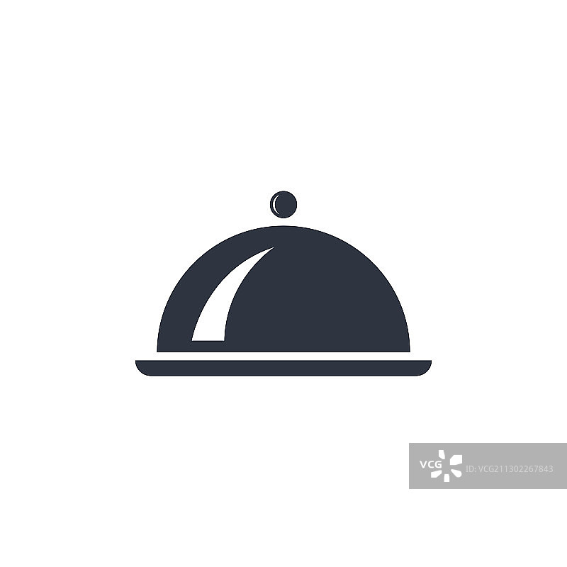 白色背景上的餐厅托盘图标图片素材