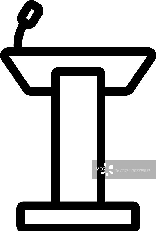 领导者站立轮廓图标图片素材