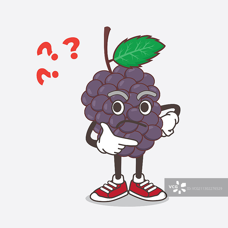 卡通桑葚吉祥物图片素材