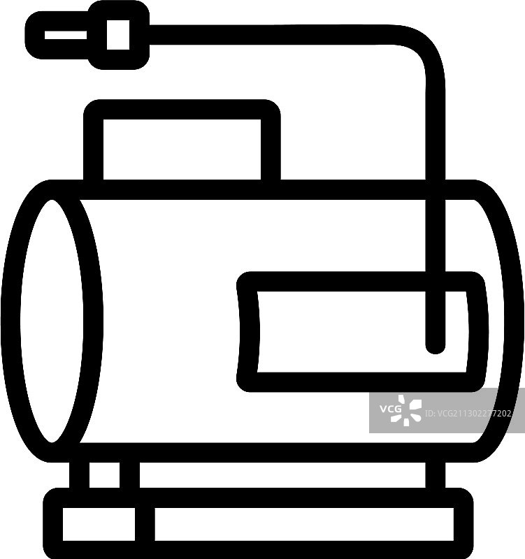 圆柱形空气压缩机图标轮廓图片素材