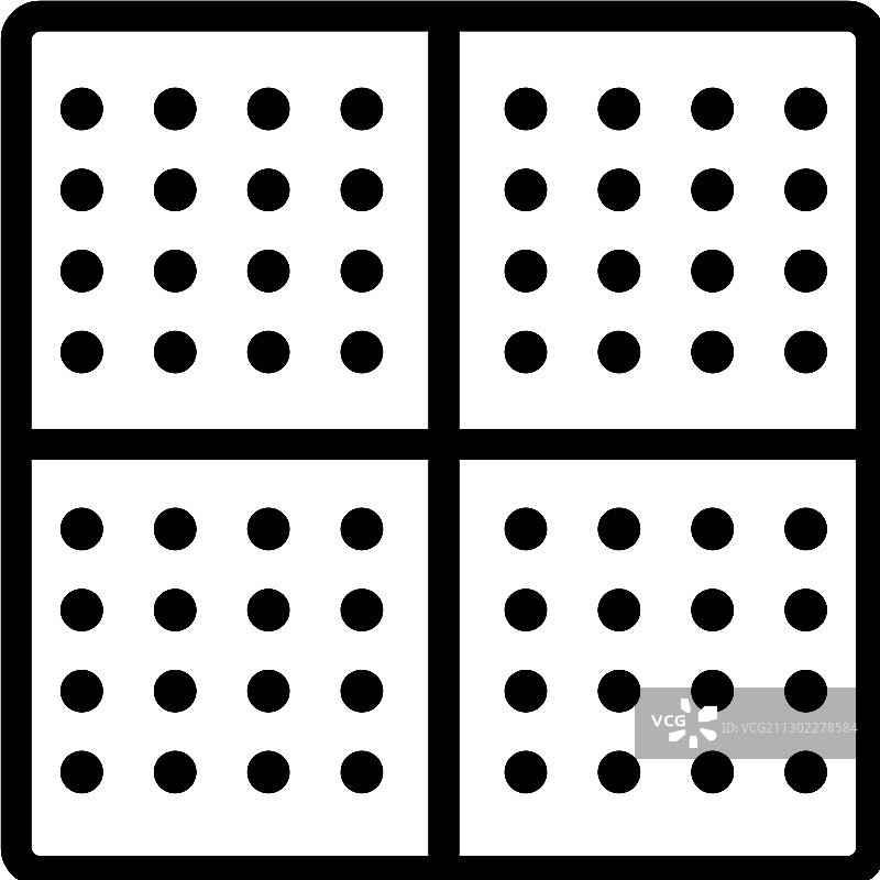 四个拼图块图标轮廓图片素材