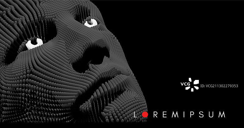 人工智能匿名面具3D图片素材