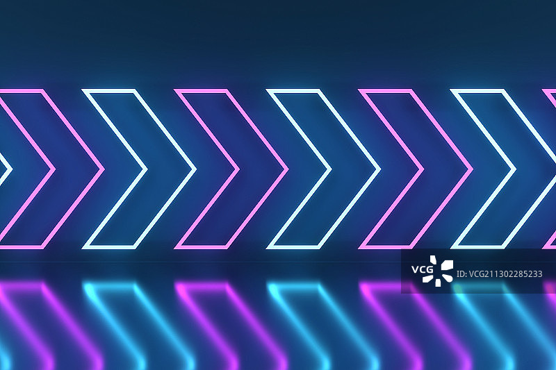 3D现代抽象霓虹灯空间背景图片素材