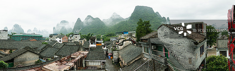 广西桂林阳朔县兴坪古镇图片素材
