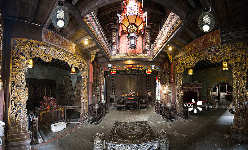 广西桂林大圩古镇房屋内景图片素材