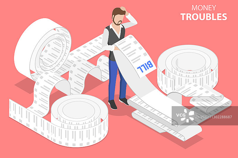 2.5D资金问题概念图片素材