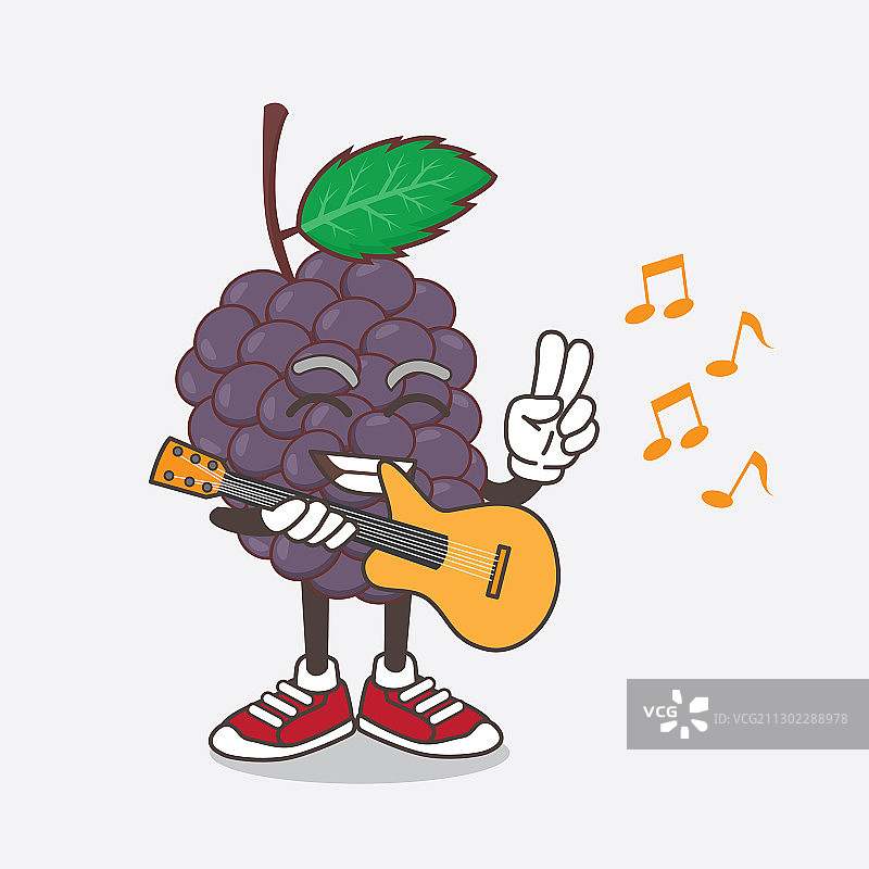 桑葚卡通吉祥物图片素材