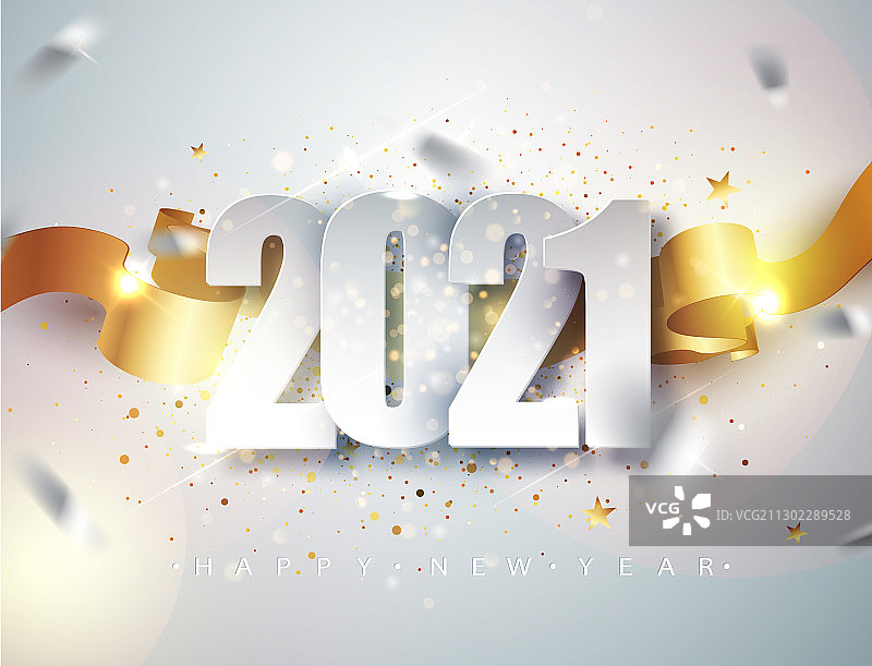 2021新年快乐优雅冬季节日图片素材